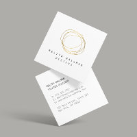 Minimal and Modern Gold Designer Scribble Logo