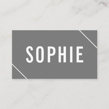 Minimal and Modern Gray and White Business Card