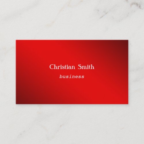 Minimal and  modern red Business Card