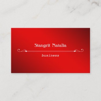Minimal And  Modern Red Business Card by Stangrit at Zazzle