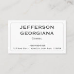 [ Thumbnail: Minimal and Plain Counsel Business Card ]
