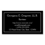 [ Thumbnail: Minimal and Simple Barrister Magnet Business Card ]