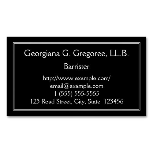 Minimal and Simple Barrister Magnet Business Card