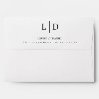 Minimal and Simple Personalized Wedding Envelope