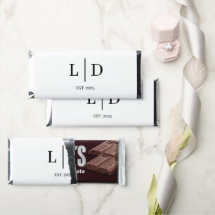 Minimal and Simple Personalized Wedding Hershey Bar Favors