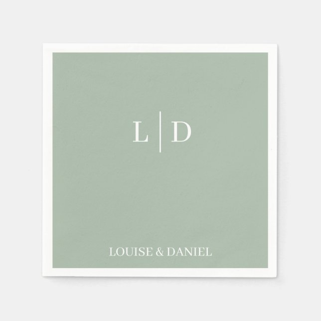 Minimal and Simple Personalized Wedding Napkin (Front)