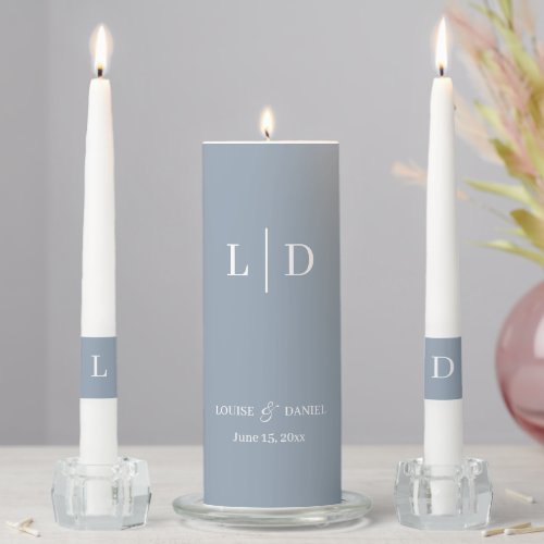 Minimal and Simple Personalized Wedding Unity Candle Set