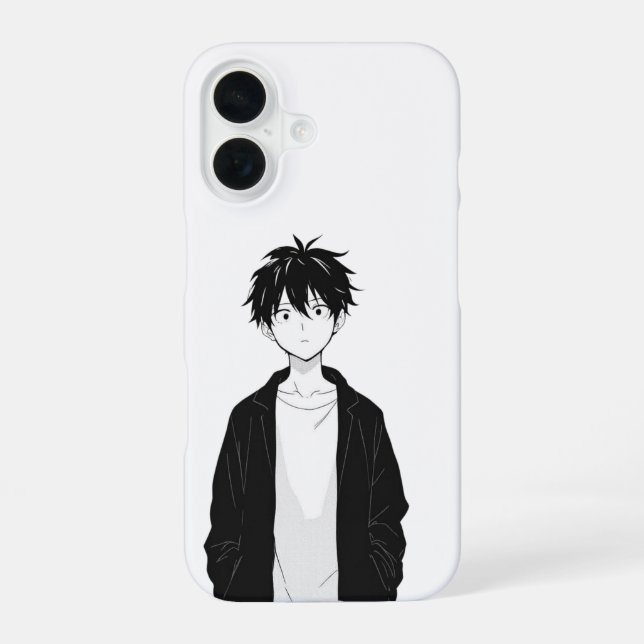 Minimal Anime Boy iPhone / iPad case (Back)
