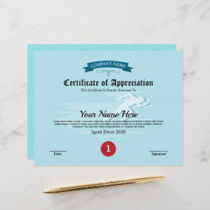 Minimal Appreciation Certificate Template