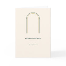 Minimal Arch Merry Christmas Folded Photo Card