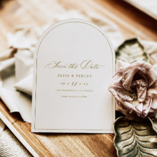 Minimal Arch Save The Date Wedding Invitation Card