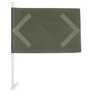 Minimal Arrows Moss Green Car Flag