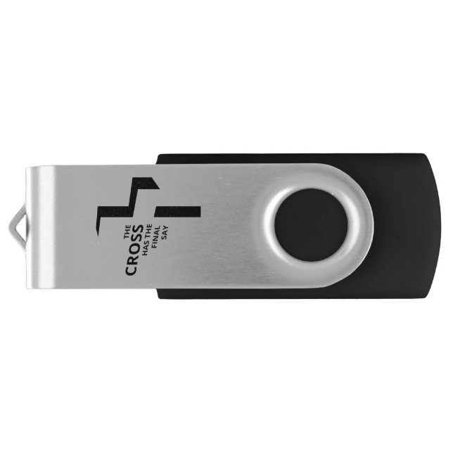 Minimal Art Christian Art Cross Gospel Sayings Quo Flash Drive (Back)