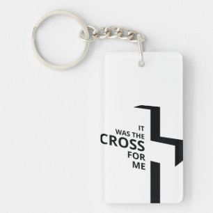 Minimal Art Christian Art Cross Gospel Sayings Quo Keychain