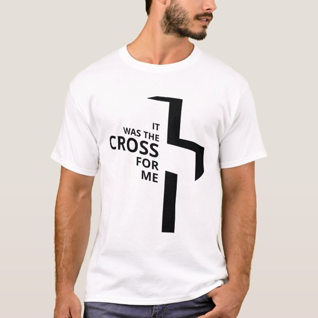 Minimal Art Christian Art Cross Gospel Sayings Quo T-Shirt (Front)