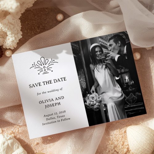 Minimal Art Deco | Save the Date Letterpress Photo Cards