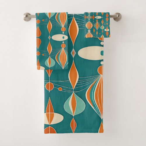 Minimal Atomic Drops Design Bath Towel Set