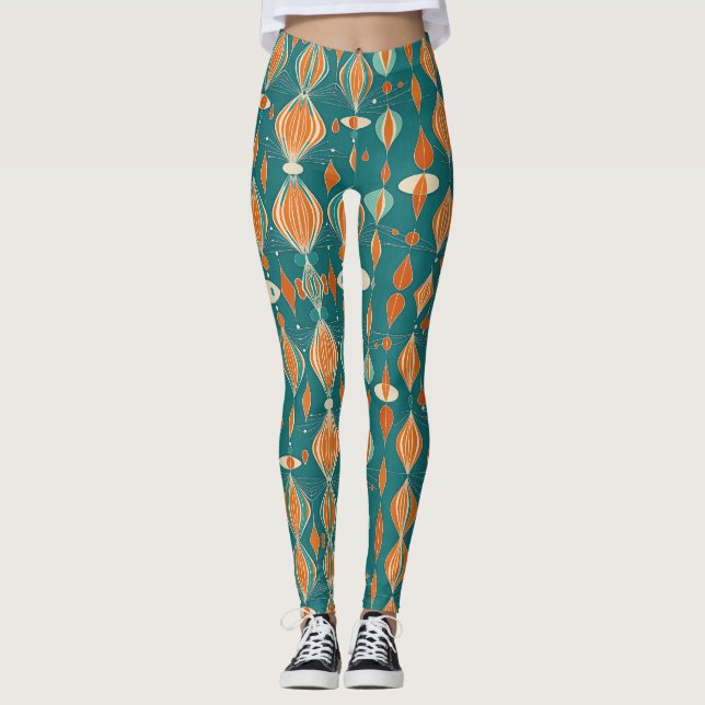 Minimal Atomic Drops Design Leggings (Front)