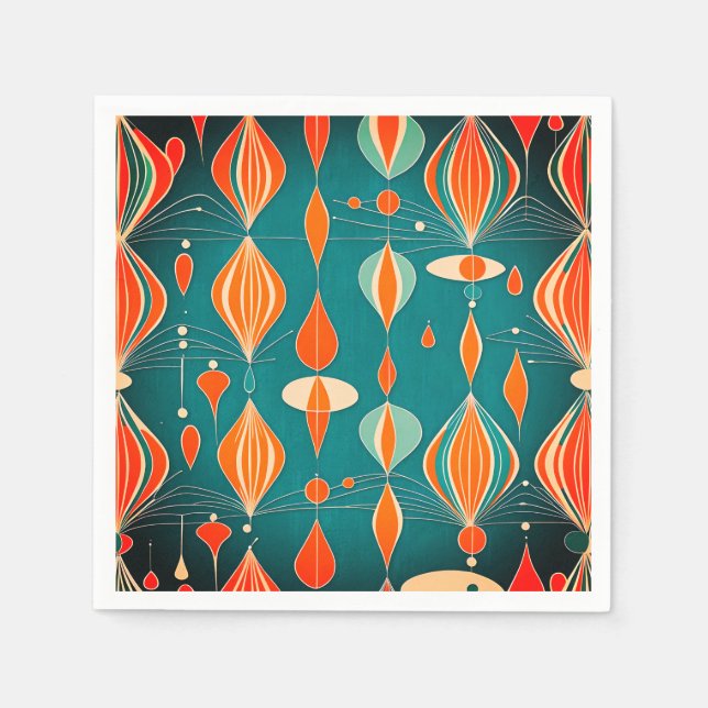 Minimal Atomic Drops Design Napkins (Front)