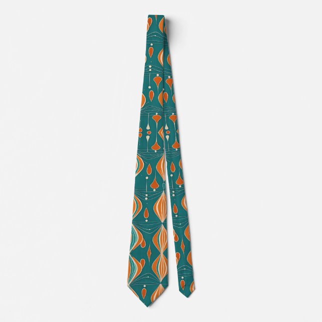Minimal Atomic Drops Design Neck Tie (Front)