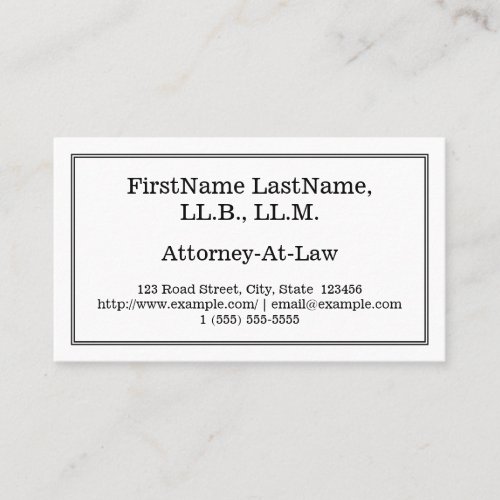 Minimal Attorney_At_Law Business Card