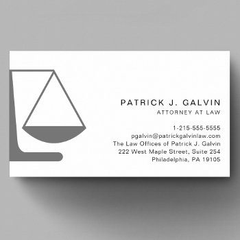 Minimal Attorney Legal Professional Business Card by JulieHortonDesigns at Zazzle