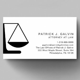 Minimal Attorney Legal Professional Business Card