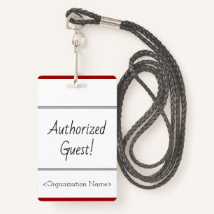 Minimal "Authorized Guest!" Badge