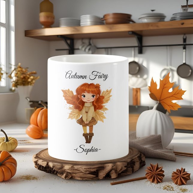 Minimal Autumn Fairy – Personalized Mug (Creator Uploaded)