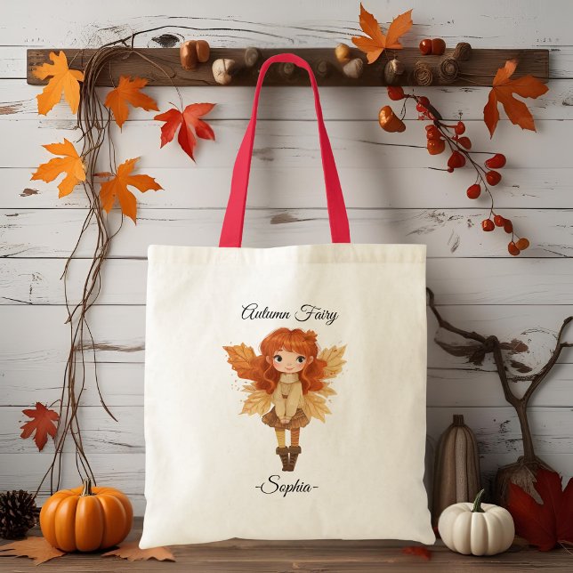 Minimal Autumn Fairy – Personalized Tote Bag (Creator Uploaded)