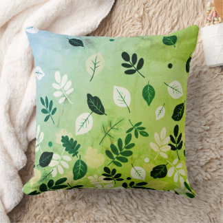 Minimal Autumn Leaves Throw Pillow
