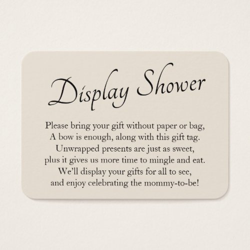 Minimal Baby Display Shower Cream Gift Card