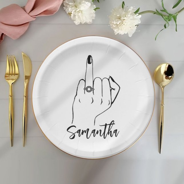 Minimal Bachelorette Party | Bridal Party Paper Plates (Creator Uploaded)