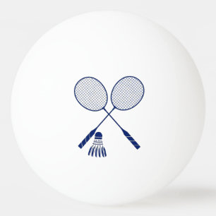 Minimal Badminton Rackets Shuttlecock Birdie Blue  Ping Pong Ball