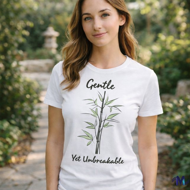 Minimal Bamboo Line Art – Calm Strength Nature  T-Shirt (Creator Uploaded)