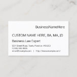 [ Thumbnail: Minimal, Basic Business Card ]