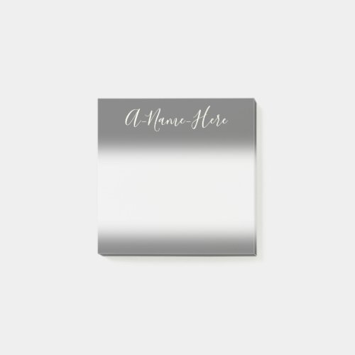 Minimal Basic Dim Gray Background  Ivory Name Post_it Notes