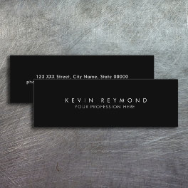 Minimal basic simple black professional mini business card