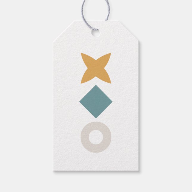 Minimal Bauhaus Baby Shower Gift Tags (Front)