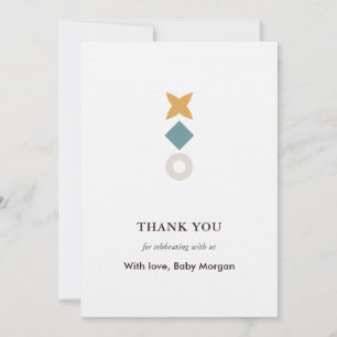 Minimal Bauhaus Baby Shower Thank You Card