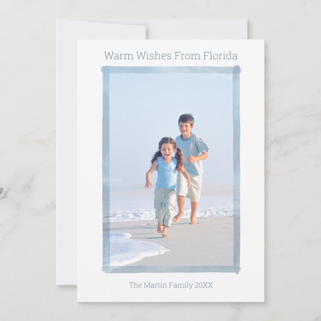 MINIMAL BEACH CHRISTMAS PHOTO CARD FLORIDA