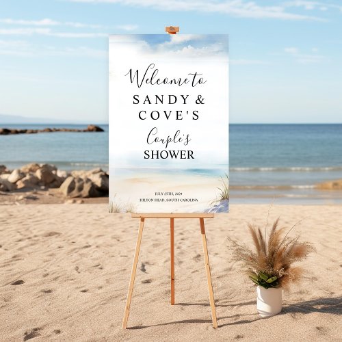 Minimal Beach Welcome Sign Poster 