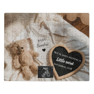 Minimal Bearly Wait teddy pregnancy announcement  Jigsaw Puzzle