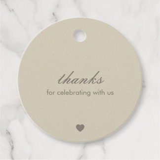 Minimal Beautiful Beige Favor Tag