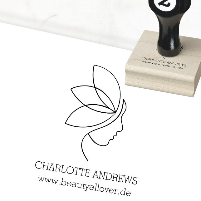 Minimal, Beauty, Logo, Line Art Rubber Stamp (Creator Uploaded)