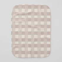 Minimal Beige Checkerboard Design Baby Burp Cloth