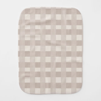 Minimal Beige Checkerboard Design Baby Burp Cloth