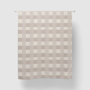 Minimal Beige Checkerboard Design Blackout Curtains