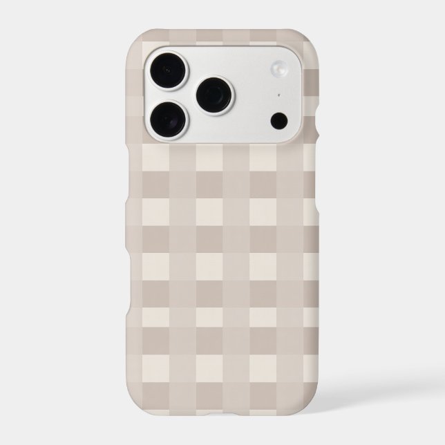 Minimal Beige Checkerboard Design Case-Mate iPhone Case (Back)
