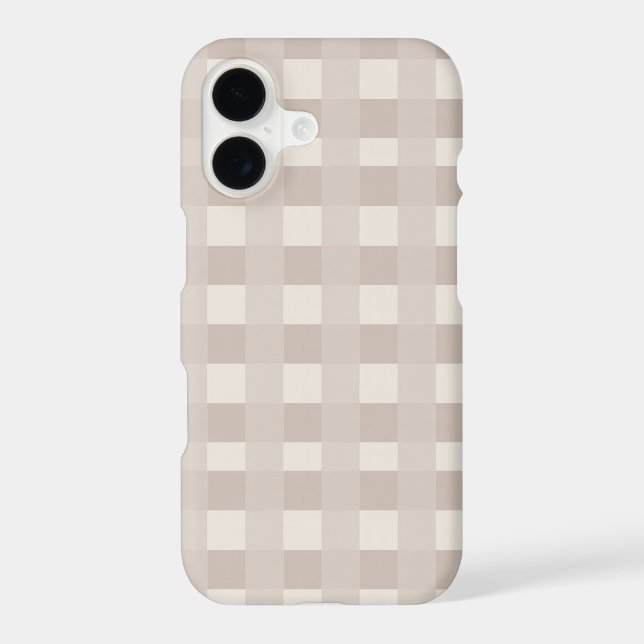 Minimal Beige Checkerboard Design Case-Mate iPhone Case (Back)